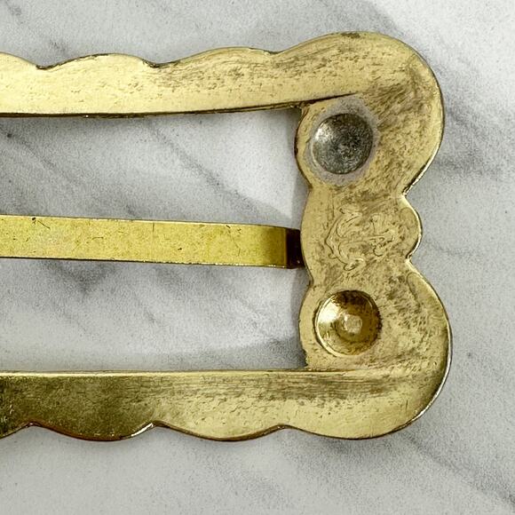 Vintage Chunky Gold Tone Belt Buckle - Picture 7 of 14